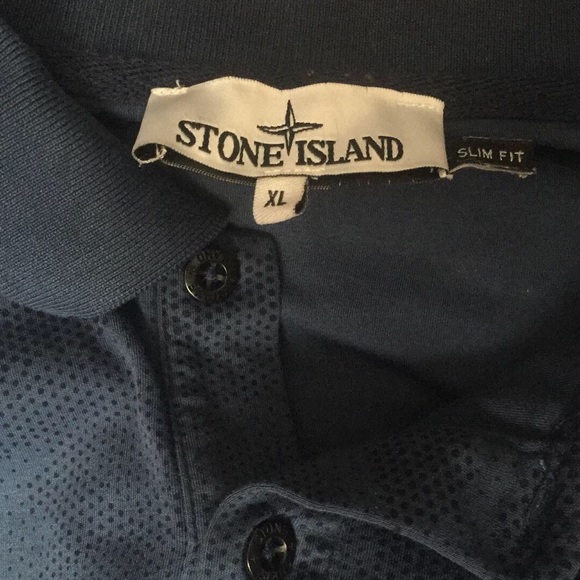 Stone Island Dark Blue Digi Camo Polo 